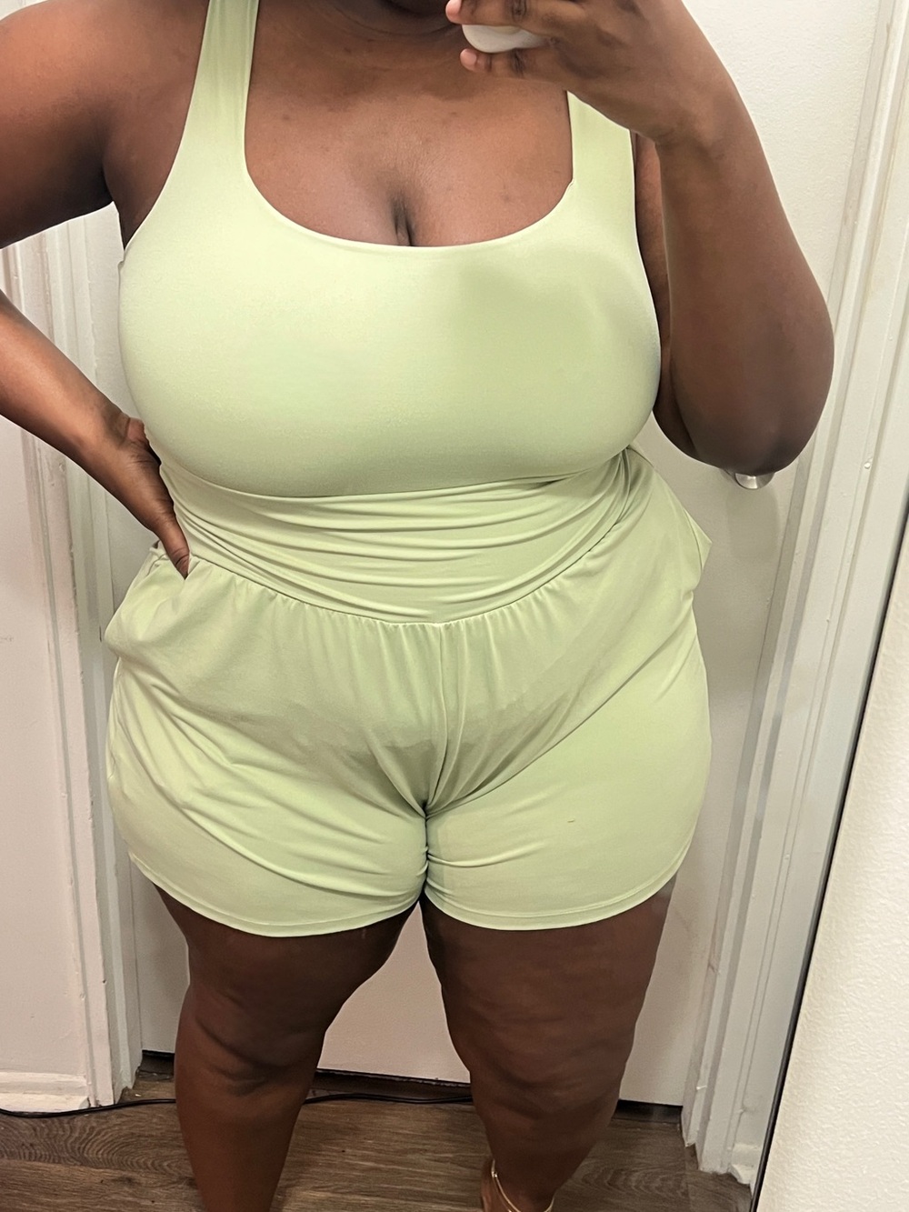 Mint Shorts Romper (XL / 16-18)